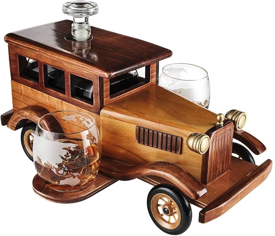 Vintage Car Decanter Set
