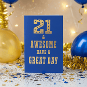 Twenty-One & Awesome – Milestone Card