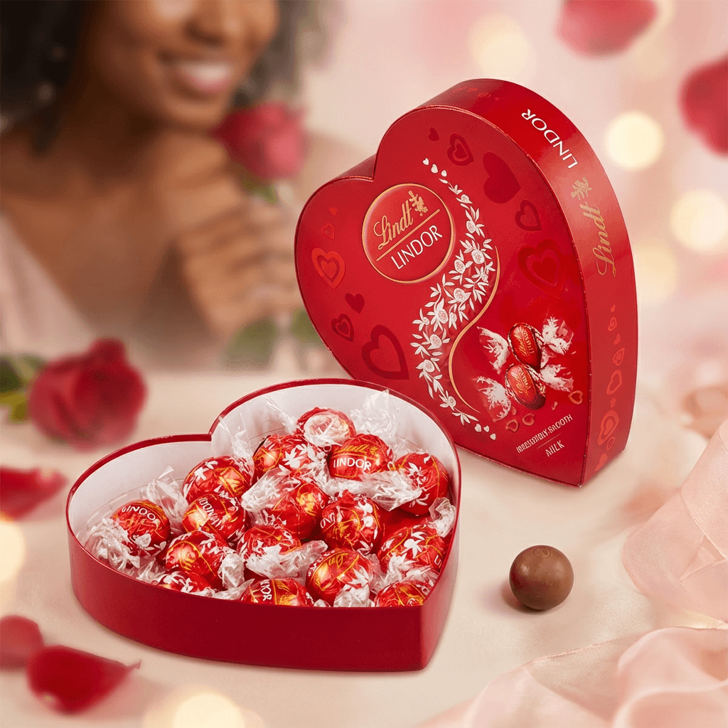 Lindt Lindor Milk Chocolate Amour Heart Gift Box 200g