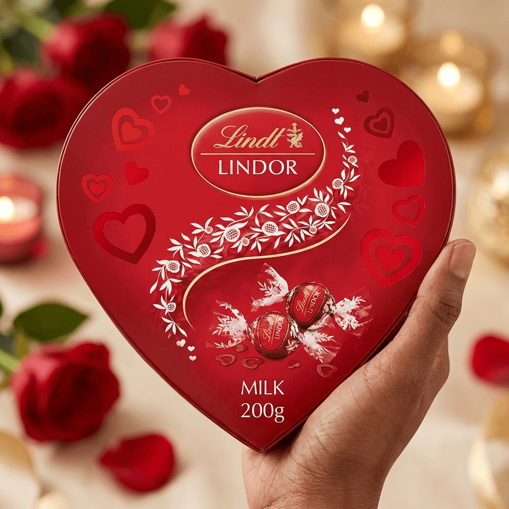 Lindt Lindor Milk Chocolate Amour Heart Gift Box 200g