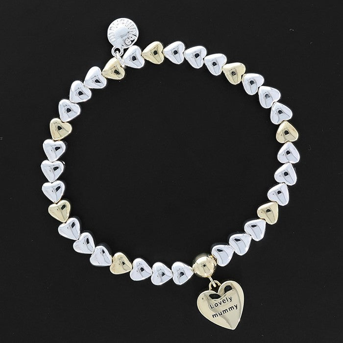 Hearts Galore Two Tone Bracelet - Mummy