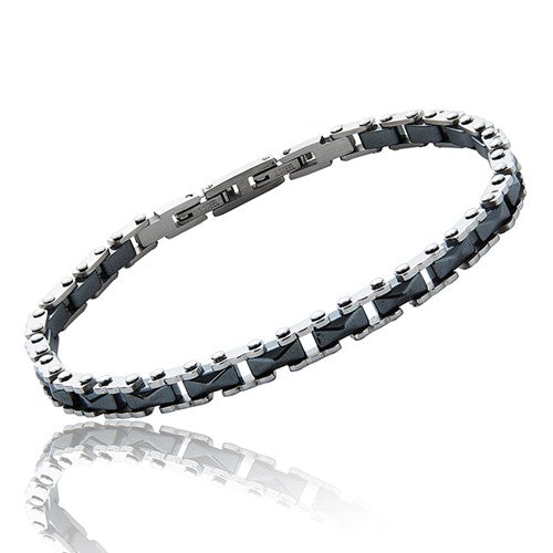 EQ For Men Ceramic Bracelet – Silver