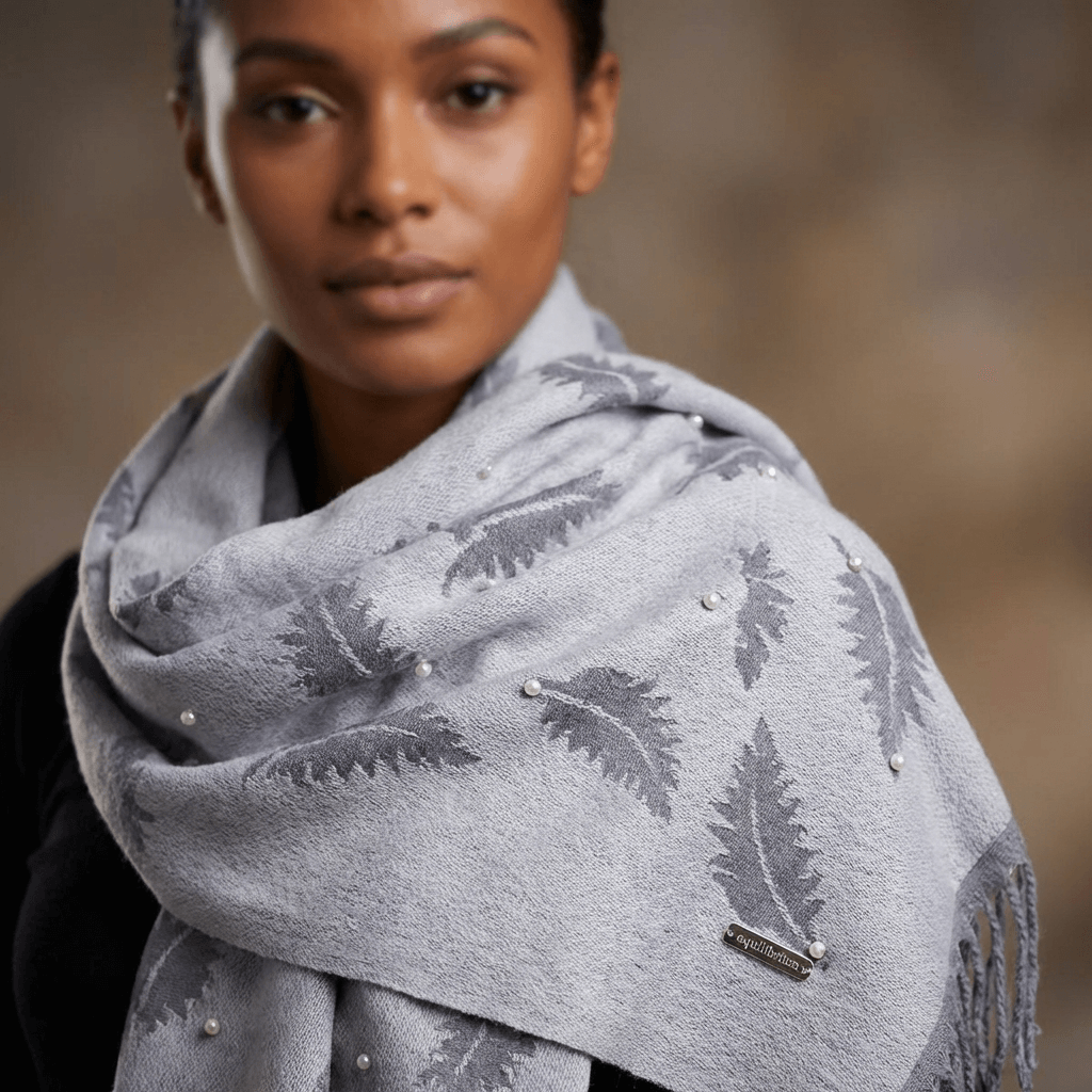 Pearl Feather Luxe Boxed Scarf