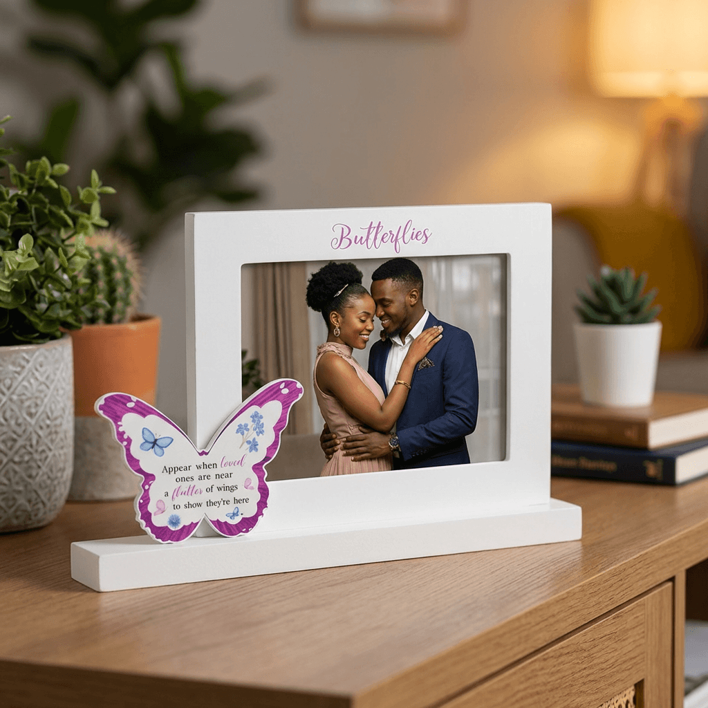 Butterfly Kisses Love Photo Frame