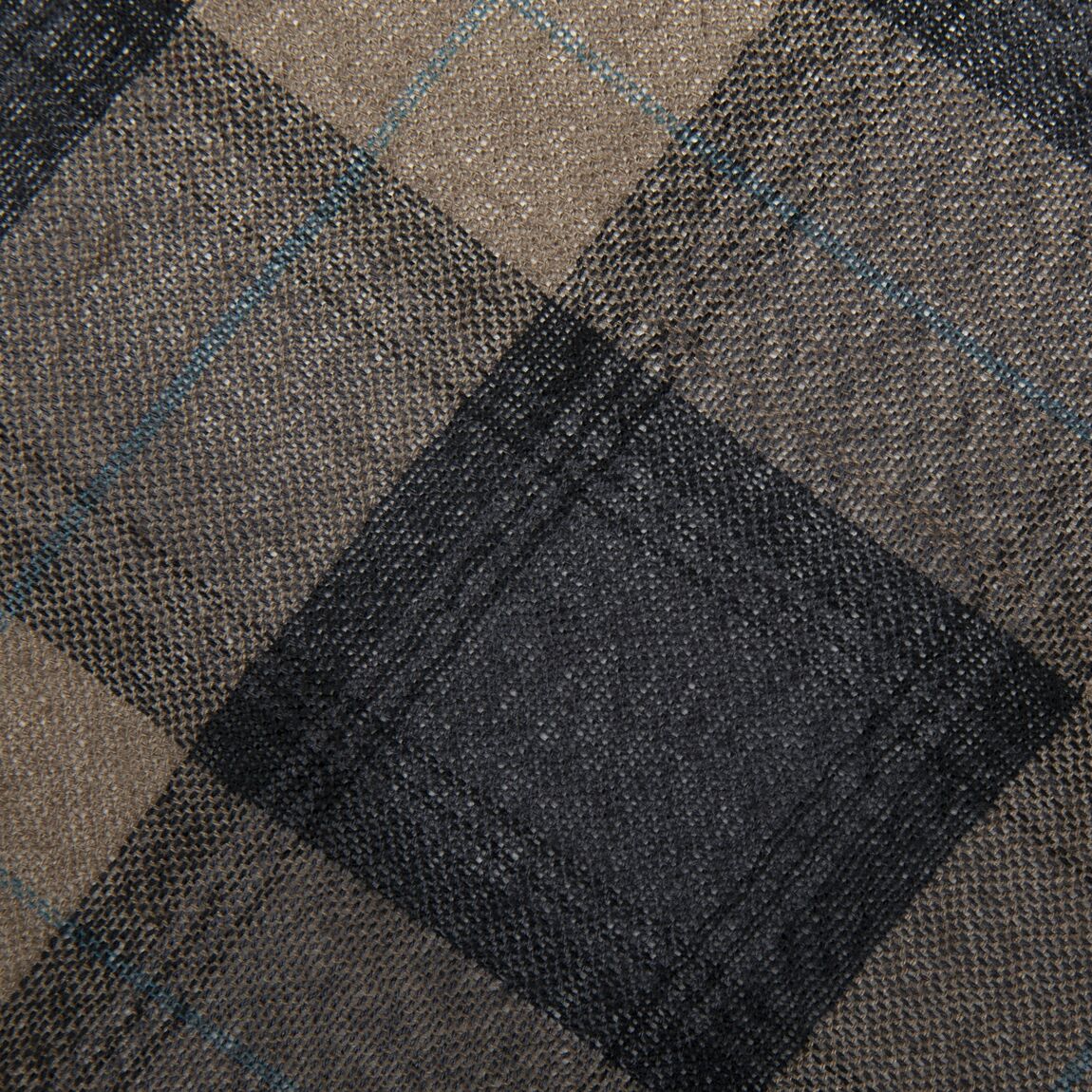 Kinalba Cashmere & Silk Earth Check Weekender Scarf