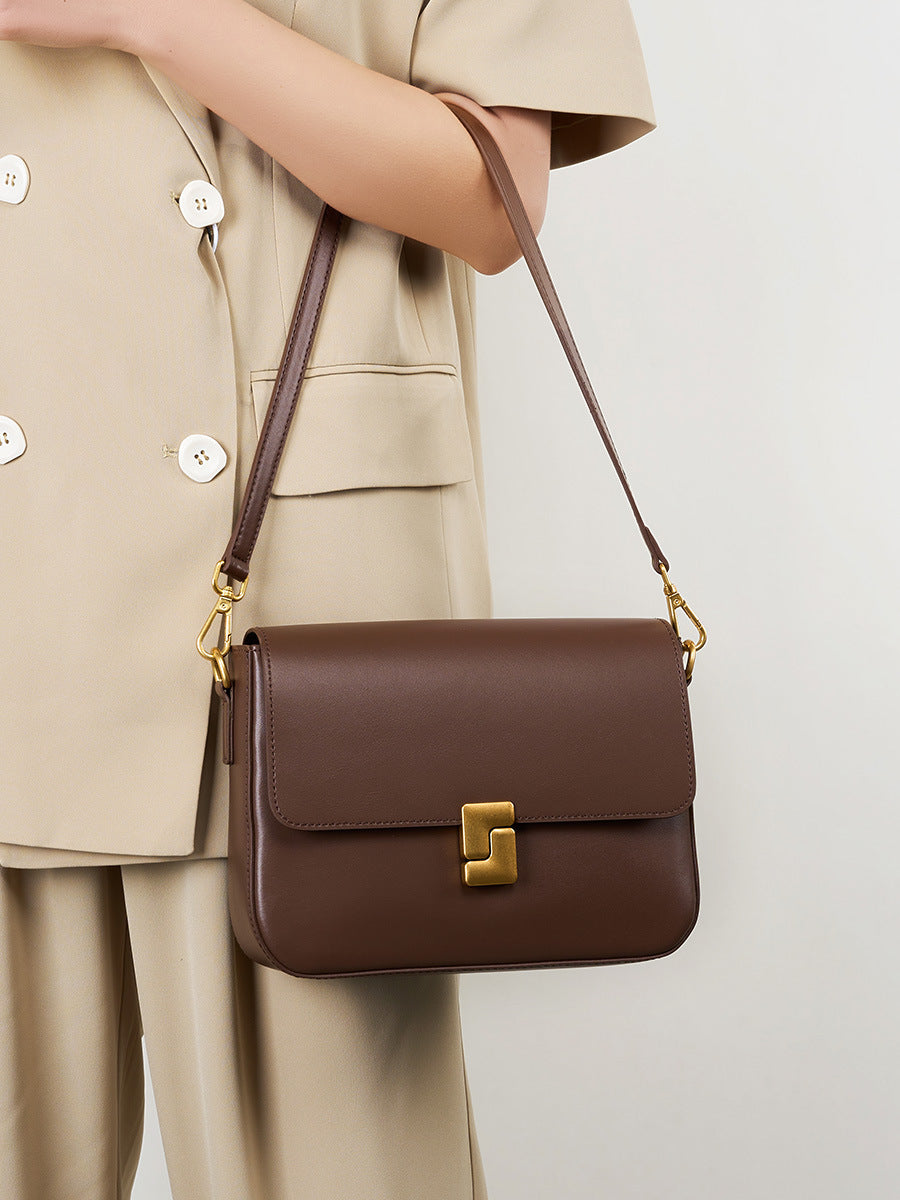 The Signet Leather Flap Bag