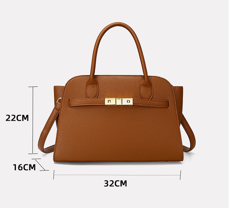 3-Piece Women’s PU Leather Tote Bag Set / Sling, Wallet & Handbag – 32 × 16 × 22 cm