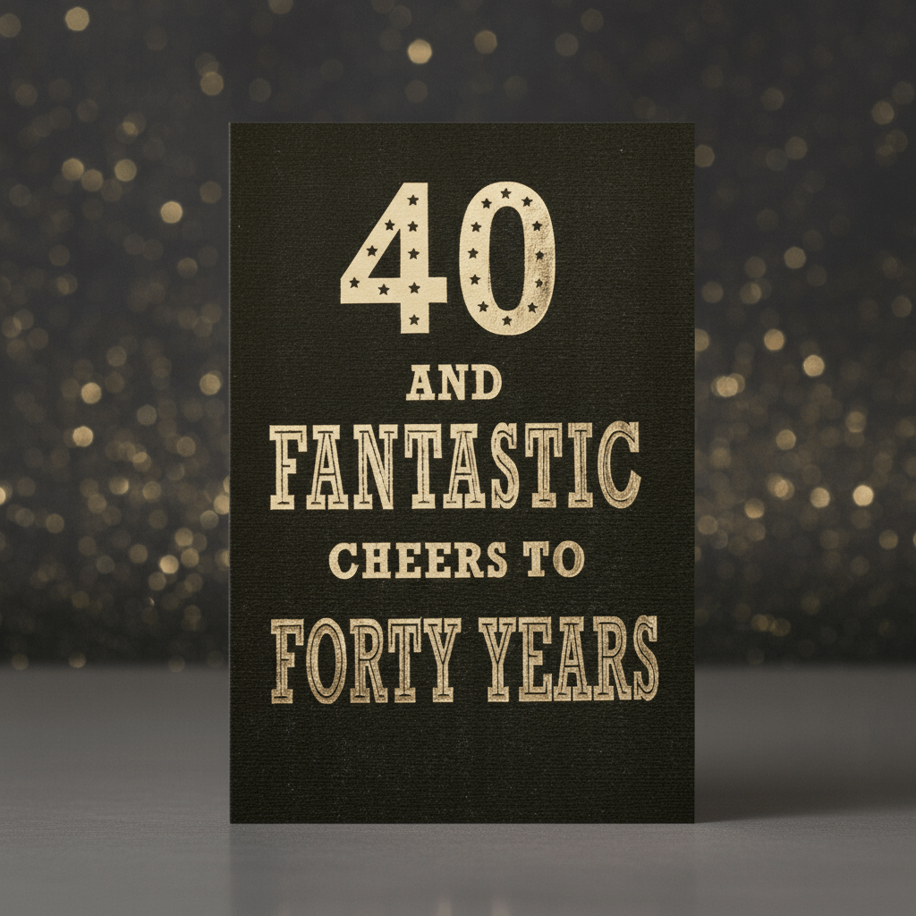 Forty & Strong – Milestone Card For Him
