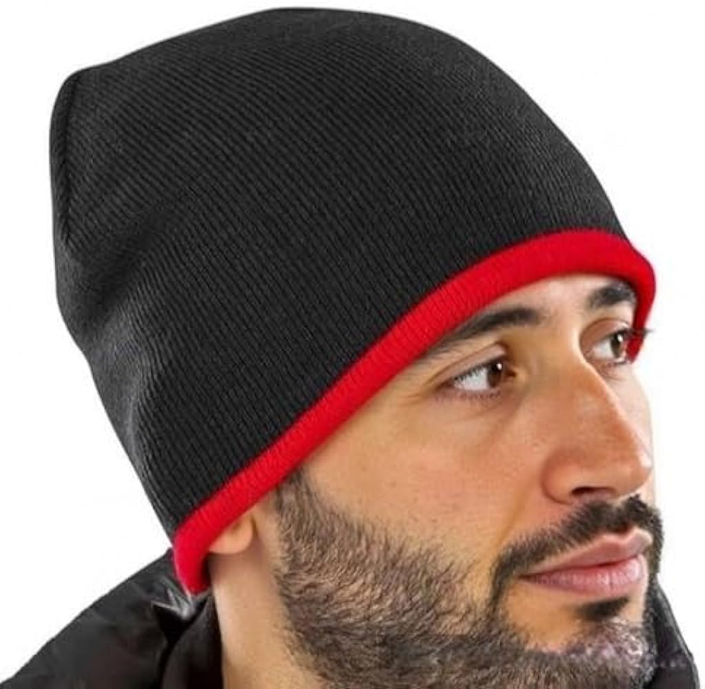 Solo Rib-Knit Acrylic Beanie – One Size | Soft Stretch Acrylic Winter Hat