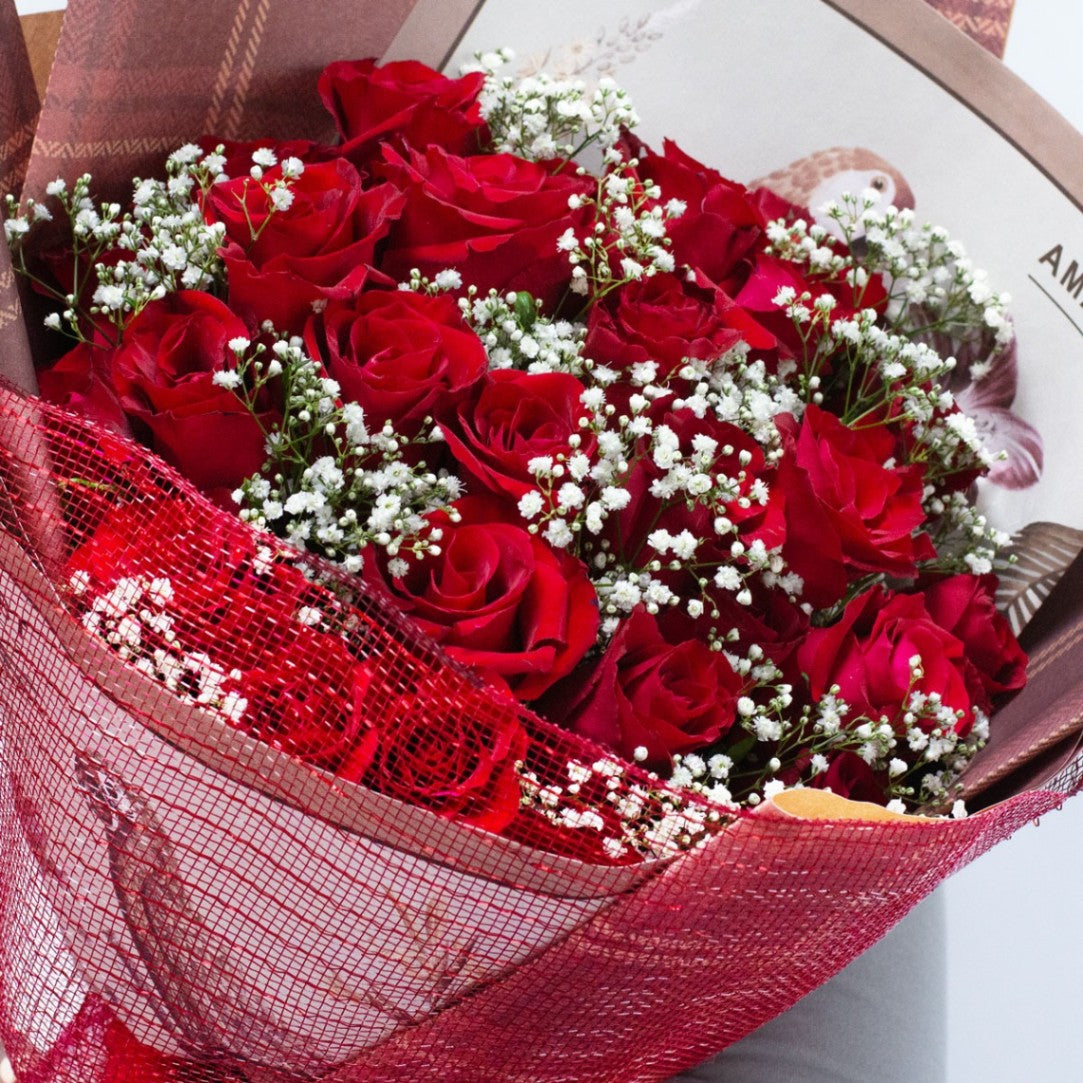 The Raisa Red Roses Flower Bouquet