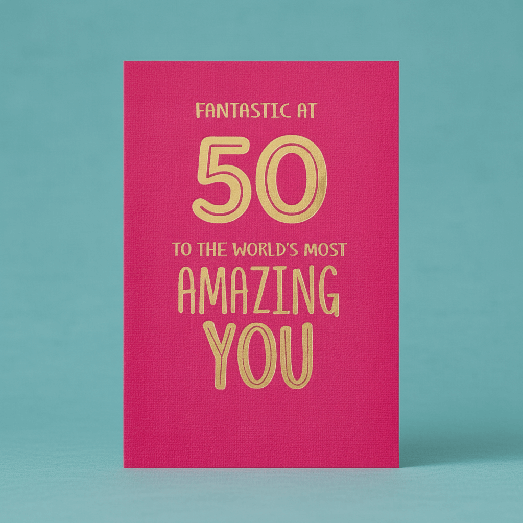50 & Fabulous – Milestone Card For Her