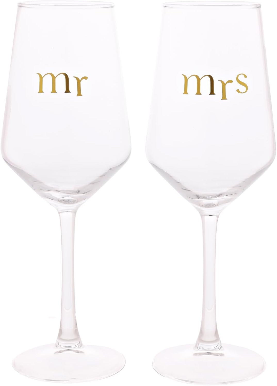 Confetti Set of 2 Wine Glasses - Mr & Mrs