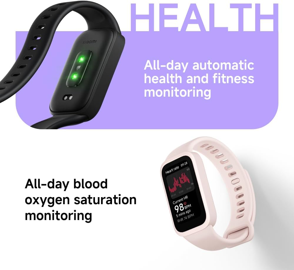 Xiaomi Smart Band 9 Active – Pink | AMOLED Fitness Smartwatch