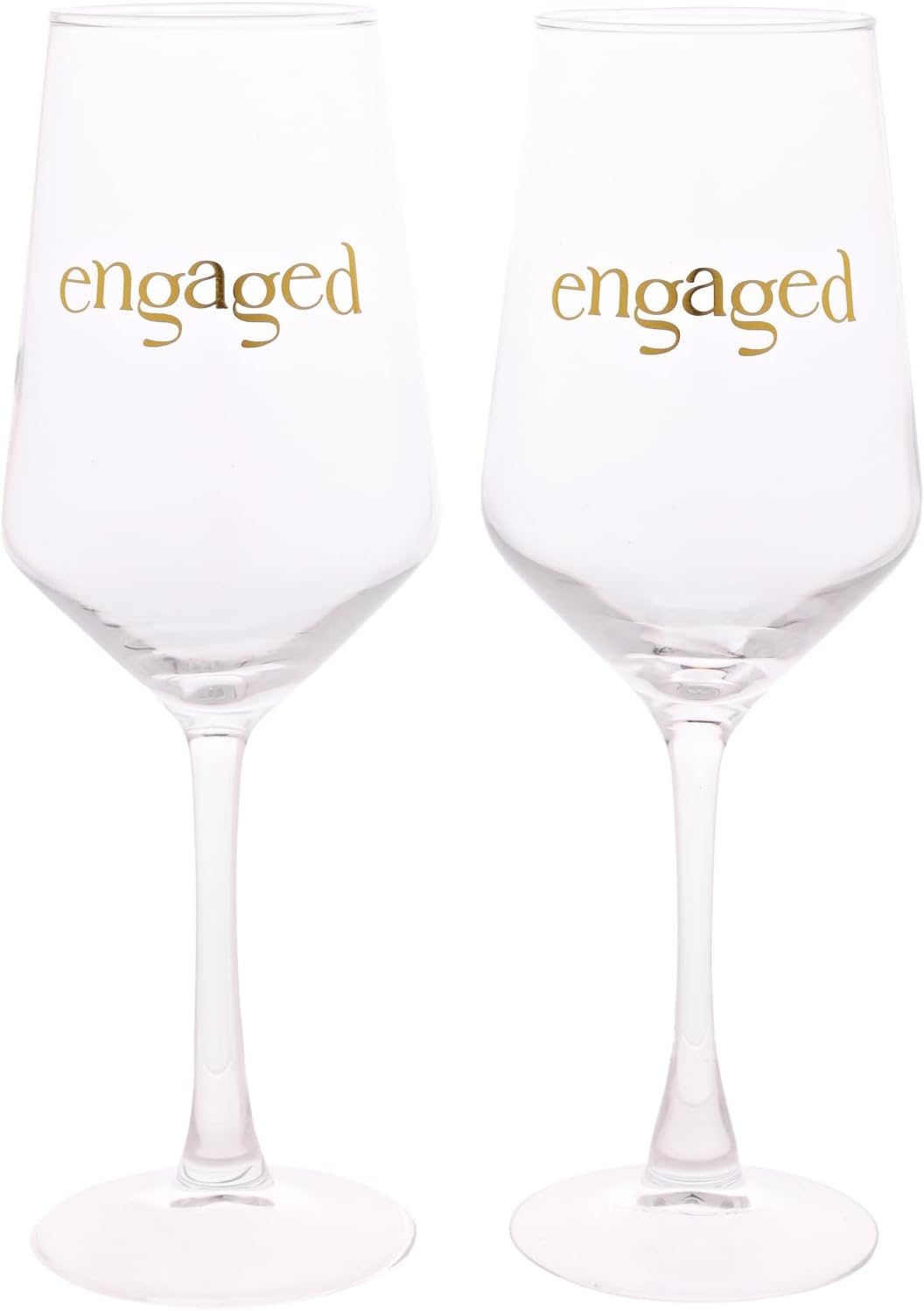 Confetti Set of 2 Wine Glasses – Engaged