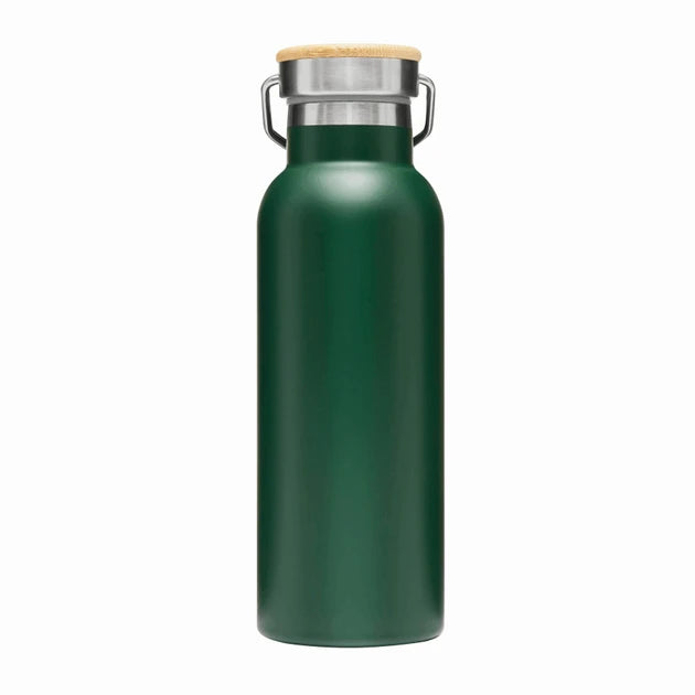 Eco Bamboo Lid Water Bottle  - 500ml (Green)