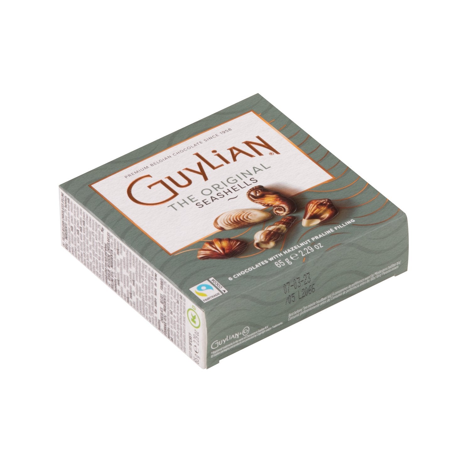 Guylian praline seashells 6 piece box 65g