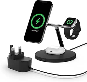 Belkin BOOST↑CHARGE™ PRO 3-in-1 15W MagSafe Wireless Charger – White