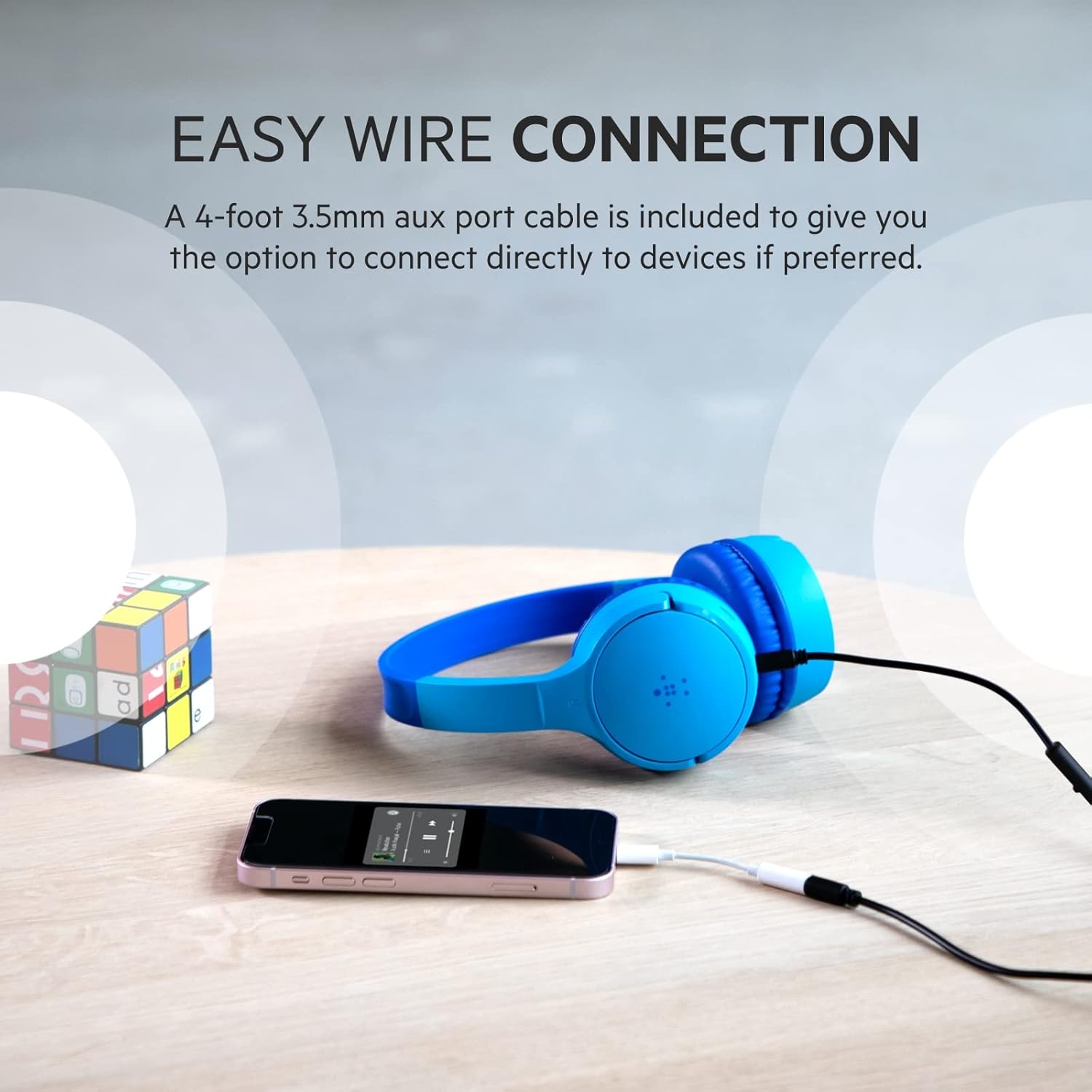 Belkin SoundForm Mini On-Ear Headphones for Kids — Blue