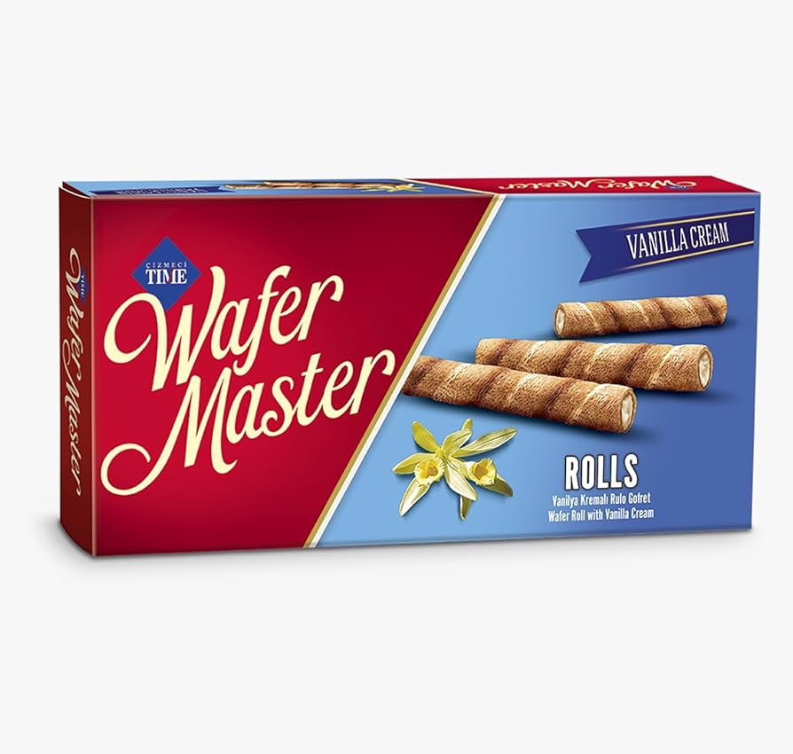Wafer Master Vanilla cream Rolls 65g