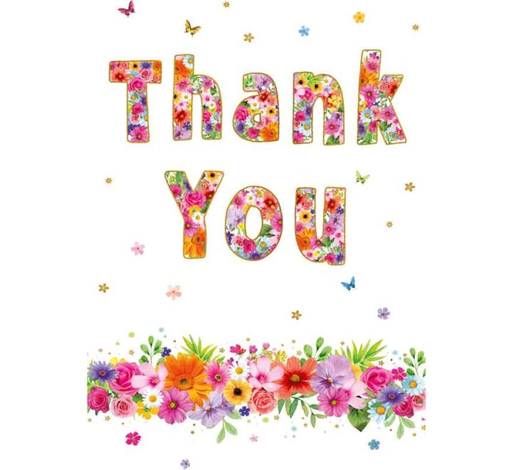 Floral Thank You Card