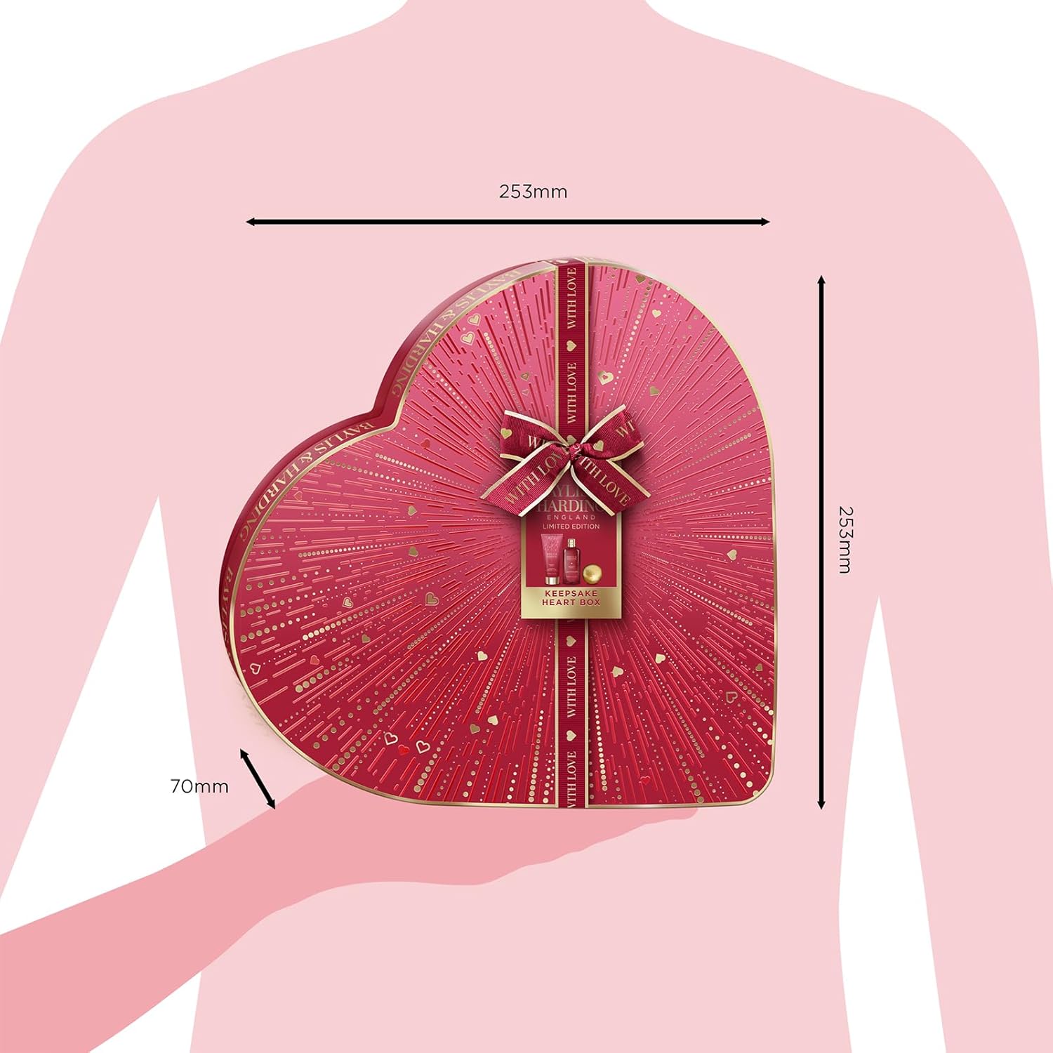 Baylis & Harding Midnight Cherry Keepsake Heart Gift Set