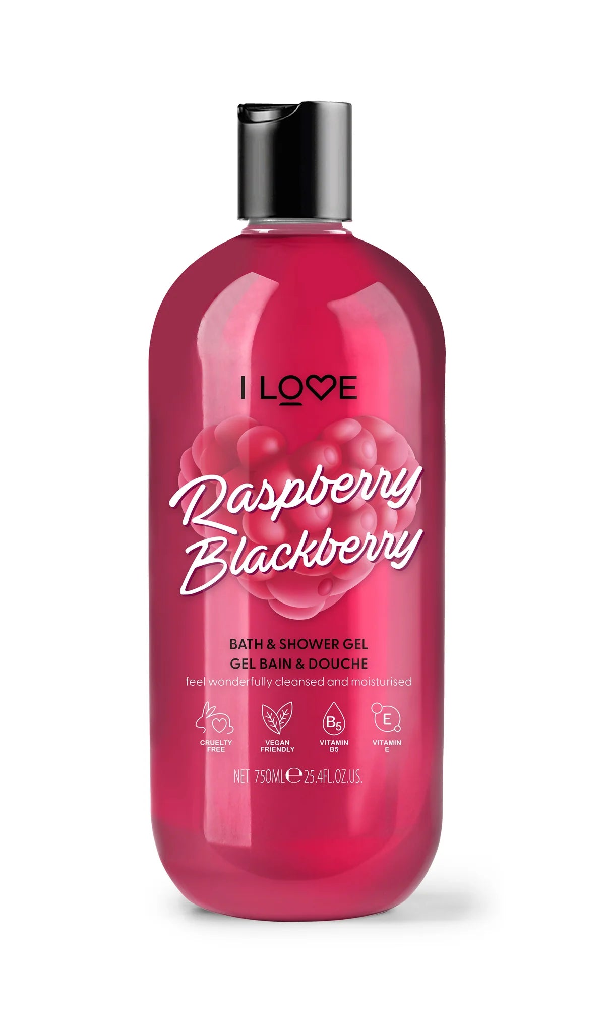 I Love Bath and Shower Raspberry & Blackberry 750ML