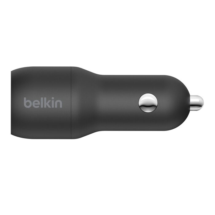 BELKIN Boost Charge Dual USB-A Car Charger – 24W, Black