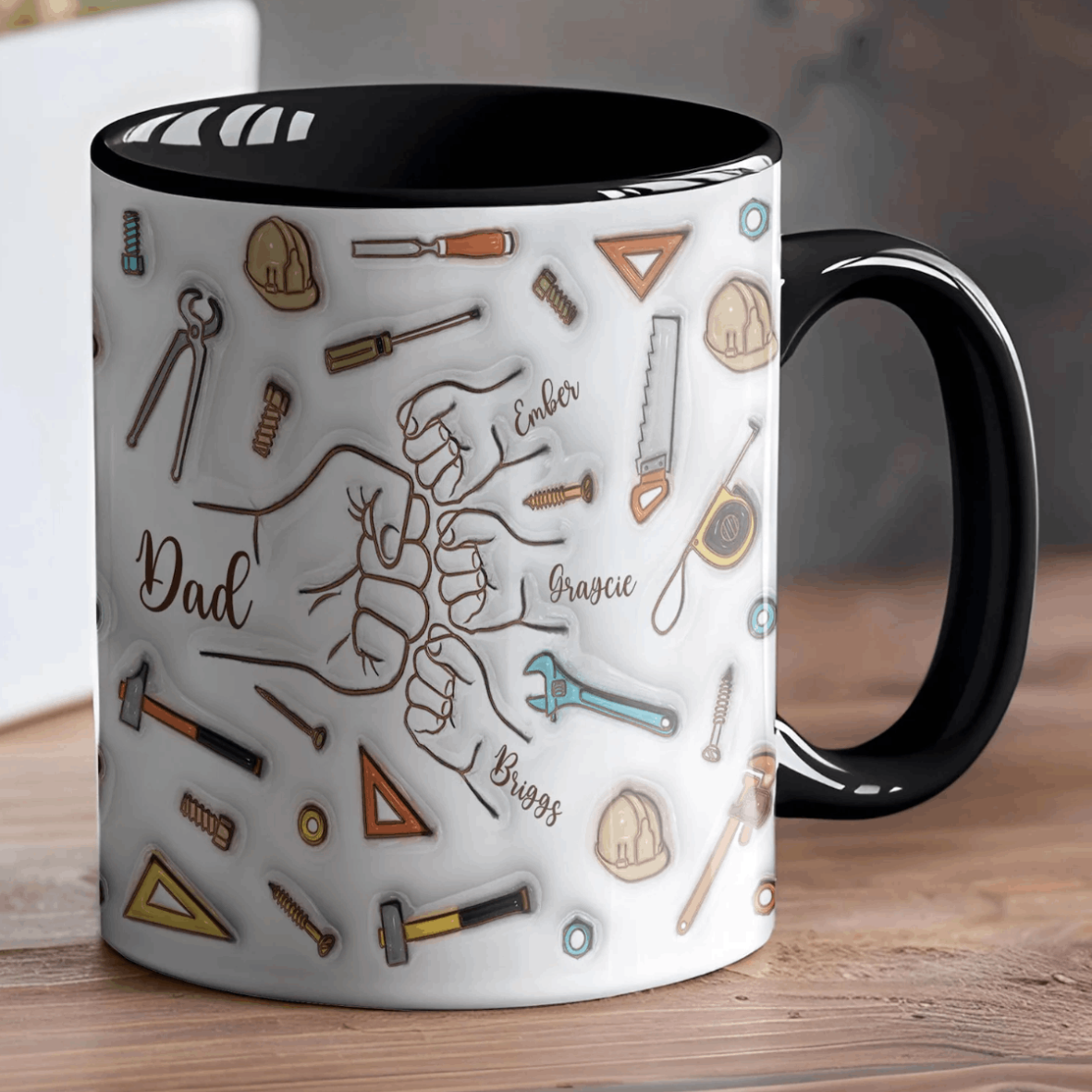 Personalized Dad Fist Bump Mug