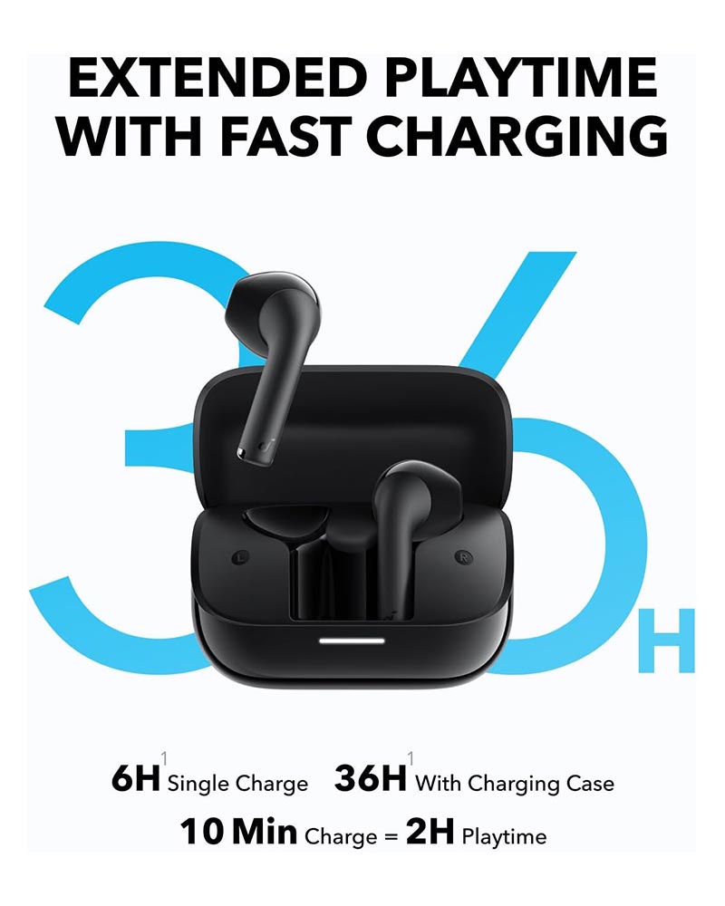 Soundcore K20i Wireless Earbuds (Black / White)