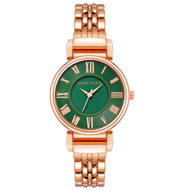 Anne Klein Women's Bracelet Watch – Rose Gold & Matte Green Dial