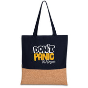 Personalised Cork & Cotton Shopper Bag - Don't Panic it's Organic