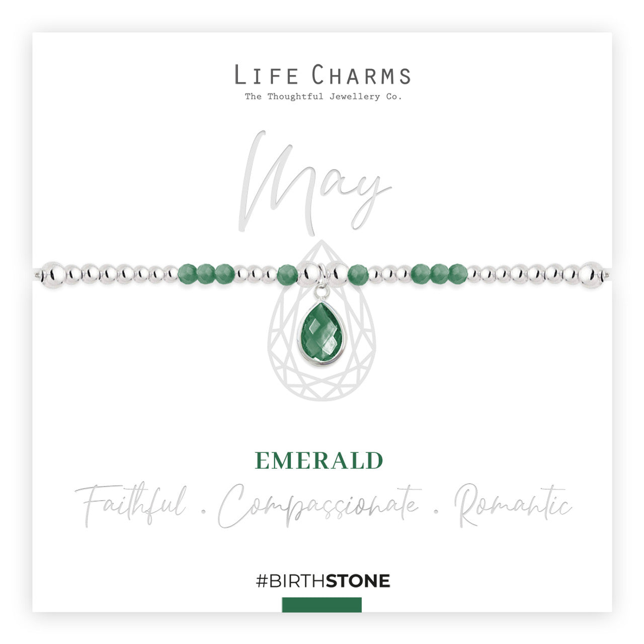 May Birthstone Bracelet – Emerald