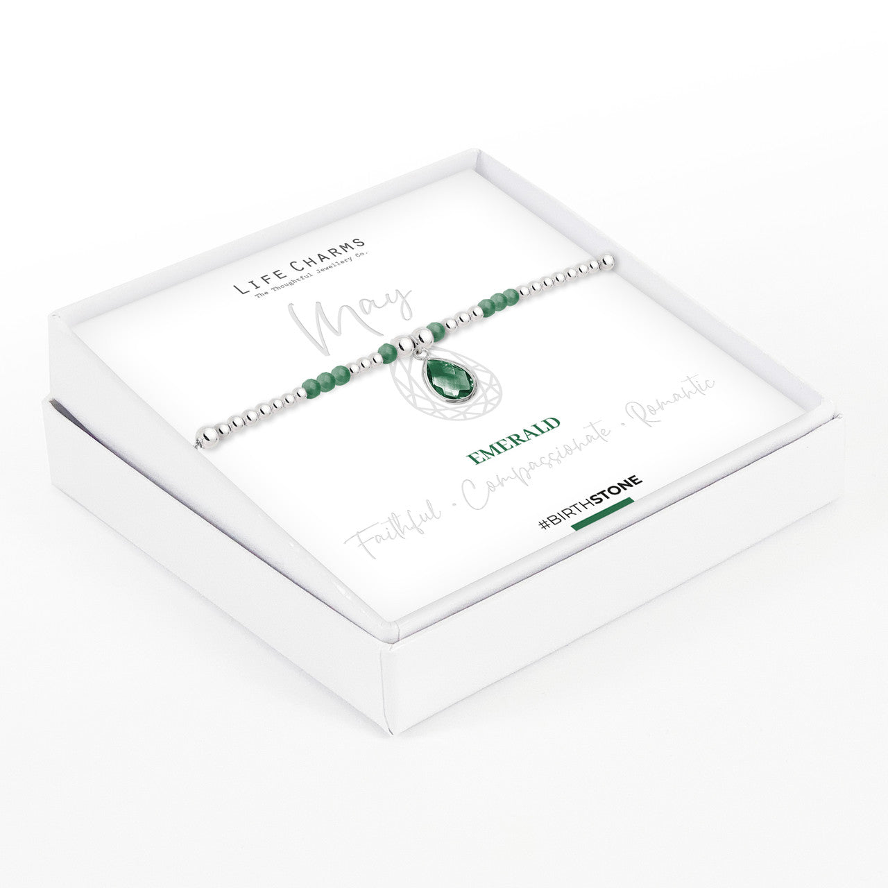 May Birthstone Bracelet – Emerald