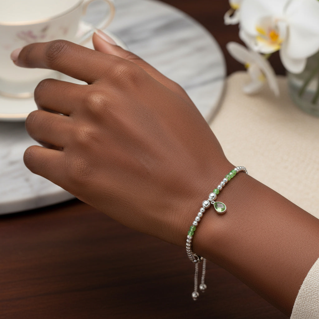 August Birthstone Bracelet – Peridot