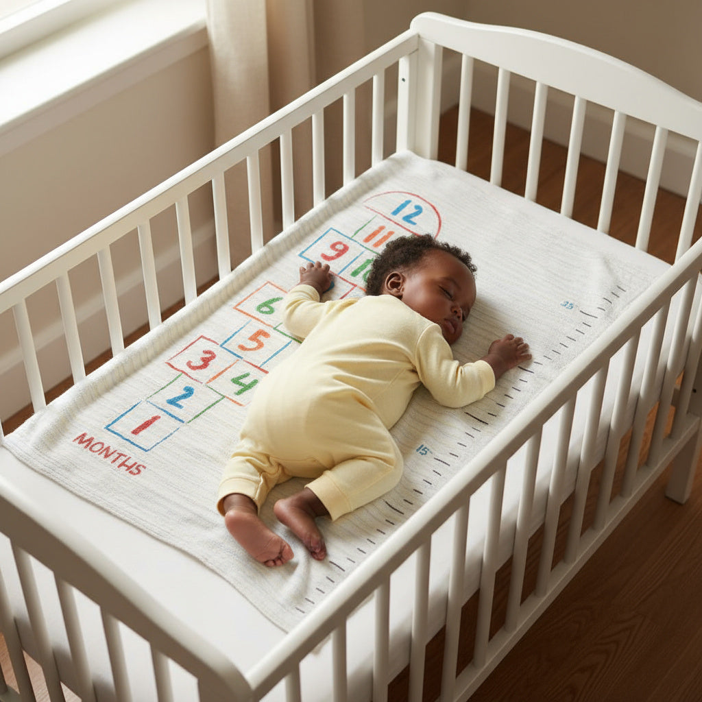 Baby Milestones Throw Blanket