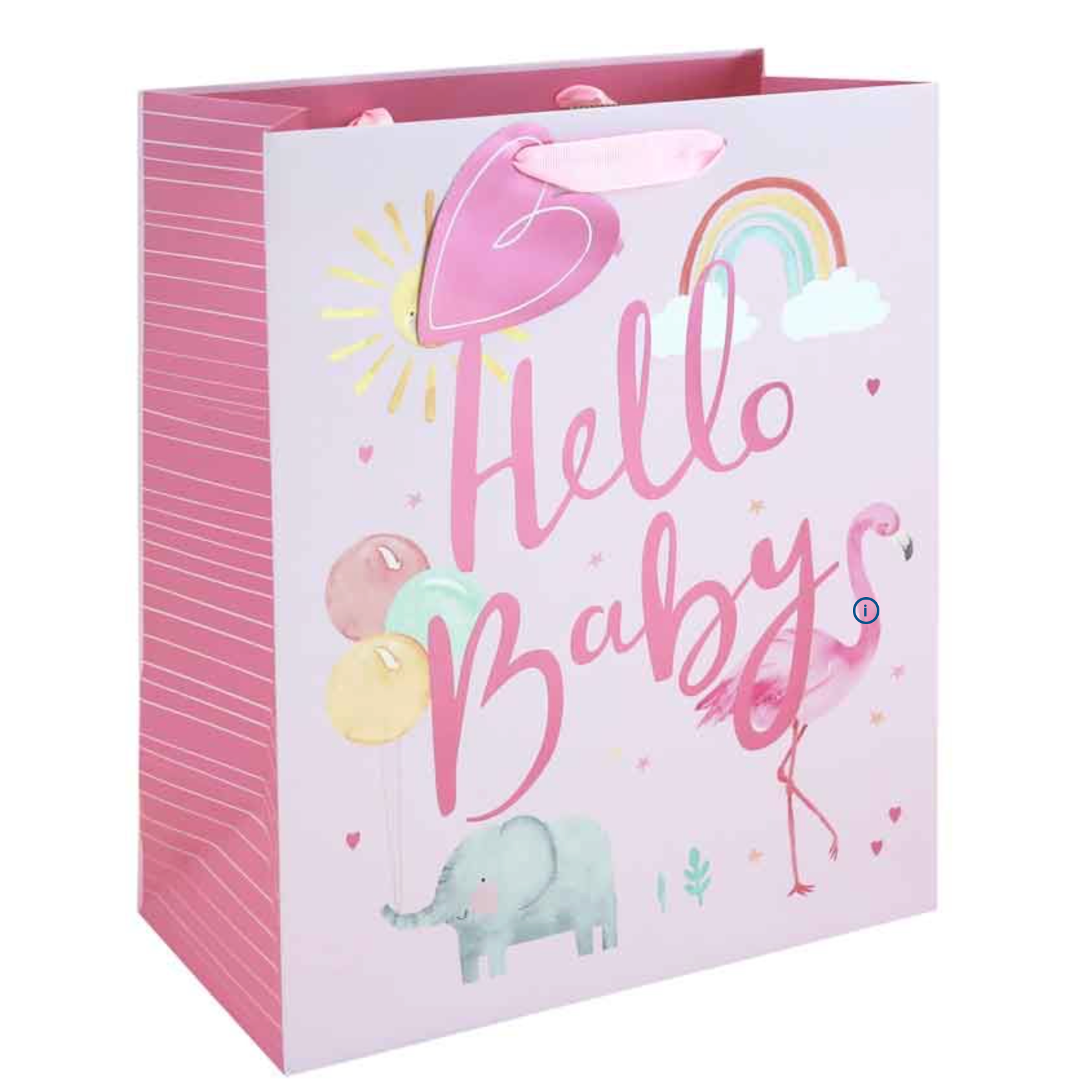 Baby Girl Gift Bag – Medium & Large Pink Gift Bag