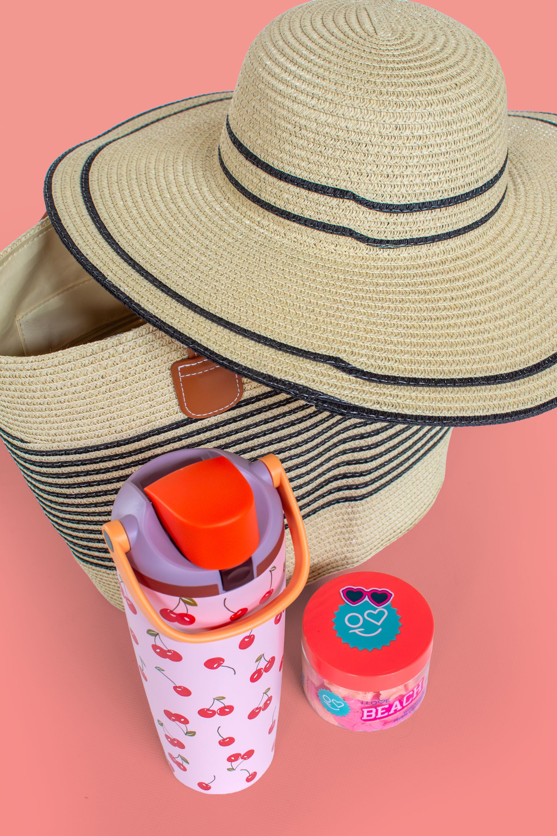The Sipp & Stroll Beach Vibe Hamper – Water Bottle, Body Butter & Beach Set