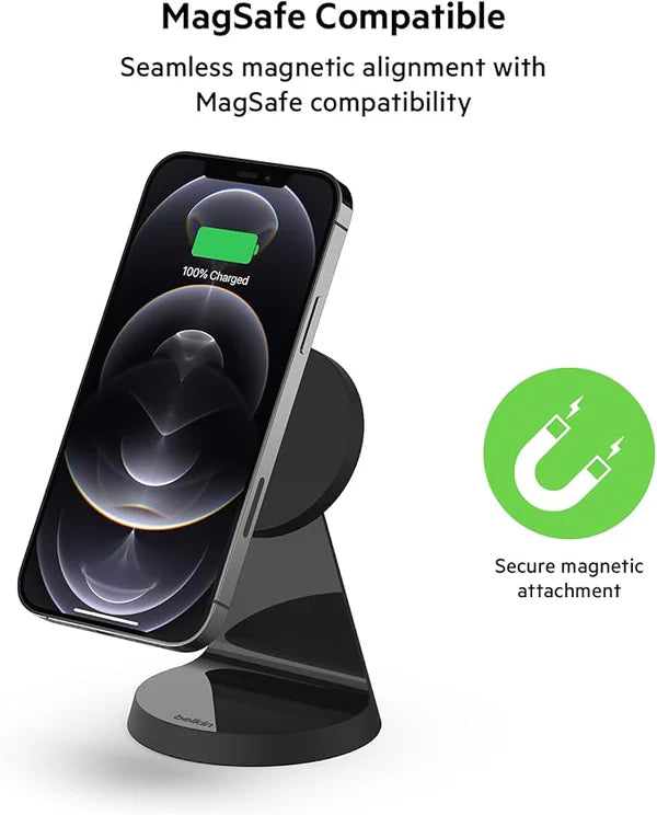 Belkin Wireless Charger Stand with MagSafe – 7.5W (Black)