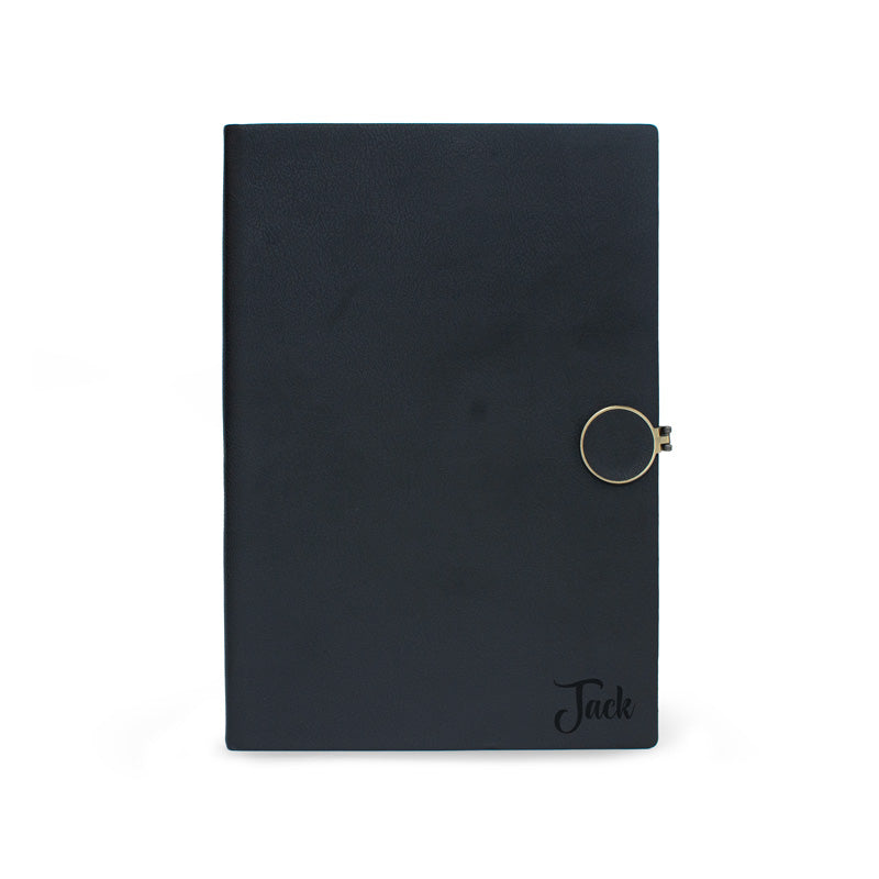 Personalised A5 Notebook With Ring Strap