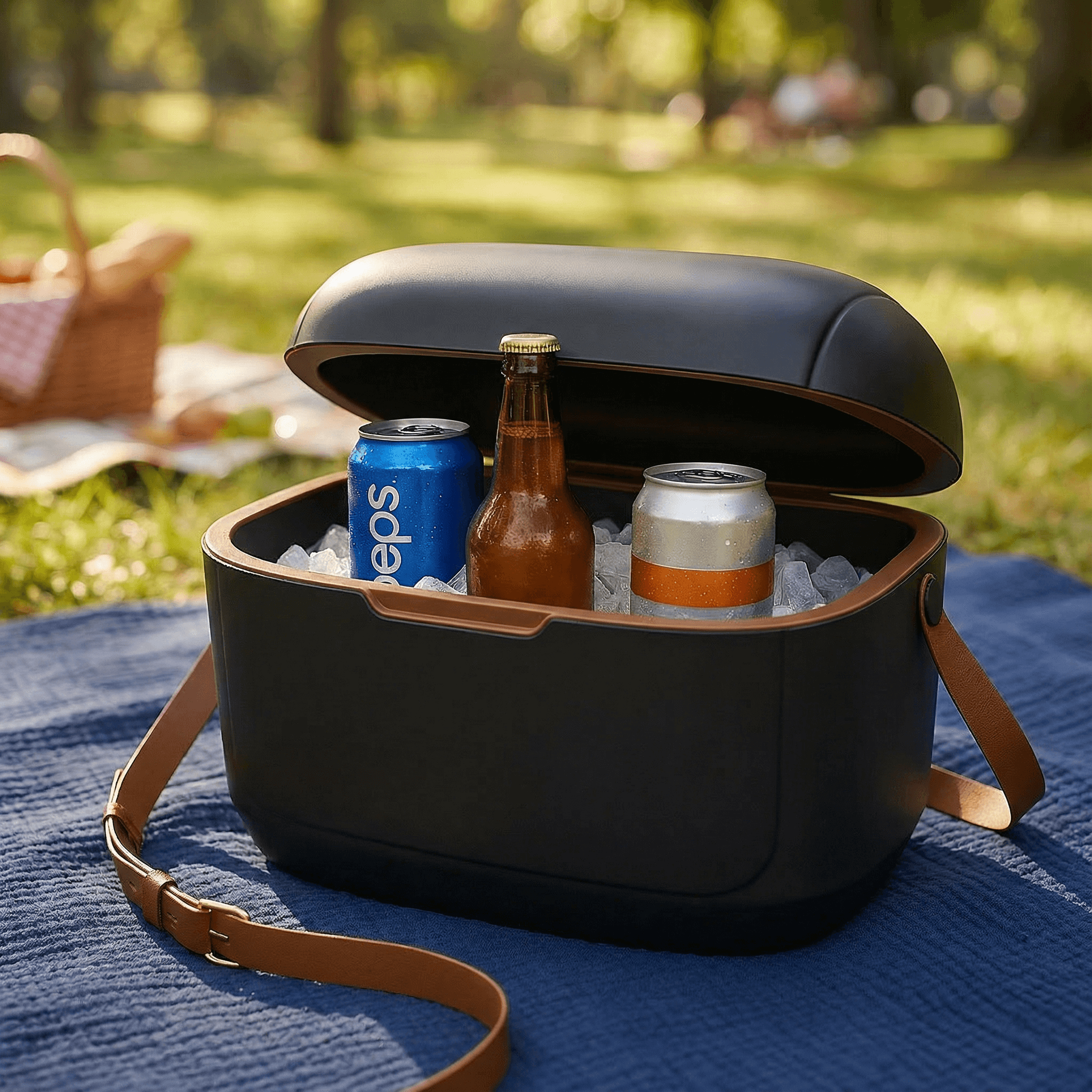 Serendipio Marina Insulated Cooler Bag – 12L | 13 × 8.3 × 9.1 in | Durable Insulated Lunch & Picnic Bag | Black