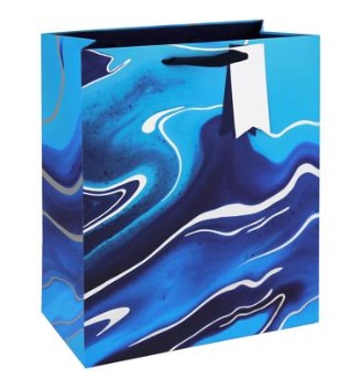 Blue Marble Gift Bag – Medium & Large Gift Bag (Pack of 6)