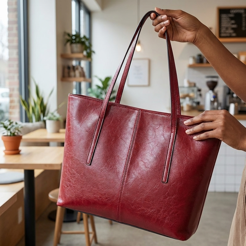 Cathy’s Classic Genuine Leather Tote Bag