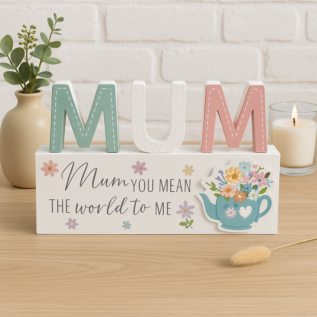 Mum Word Plaque – Green