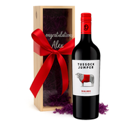 Personalised Tussoc Jumper Wine Box