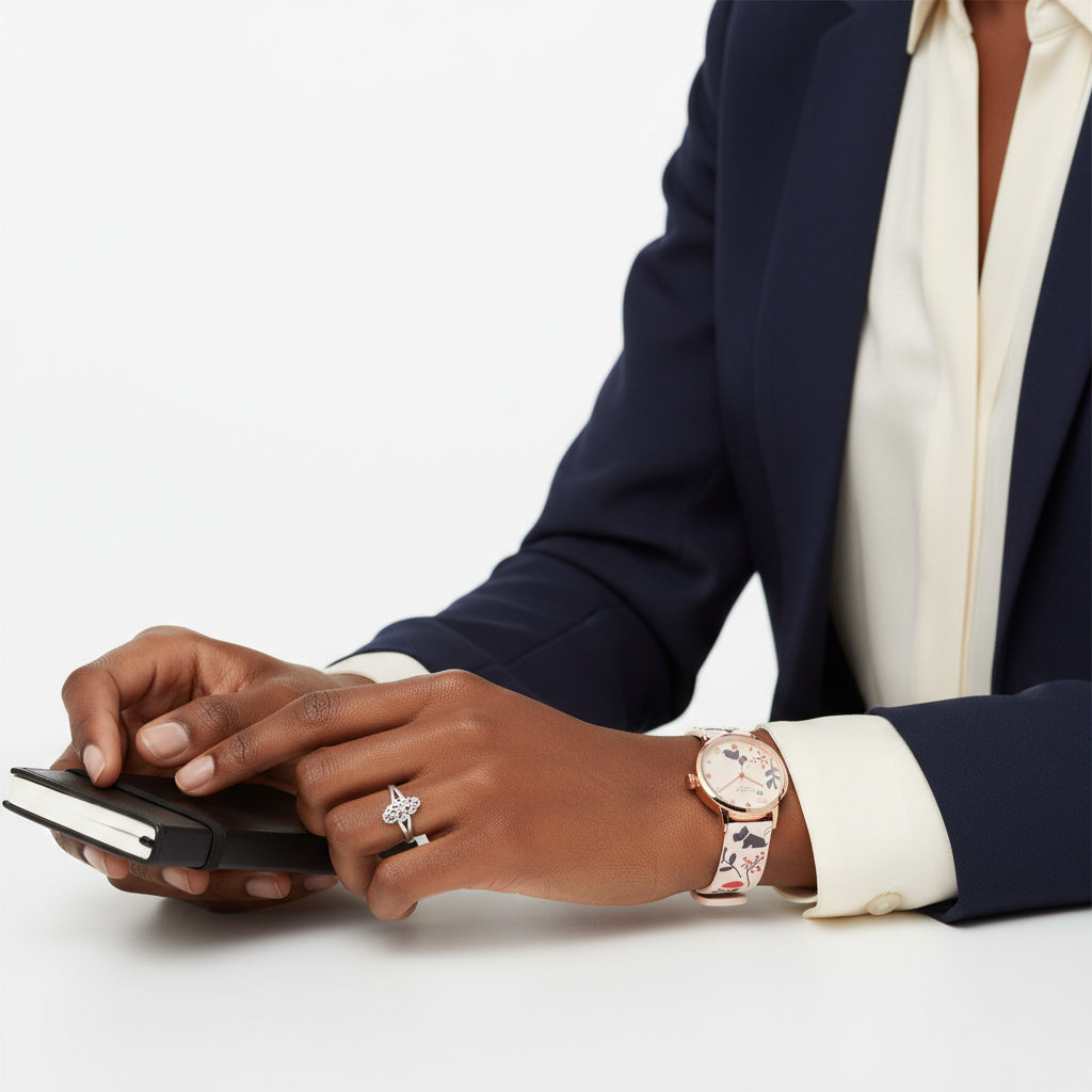 RADLEY Floral Ladies Leather Strap Epping Forest Watch