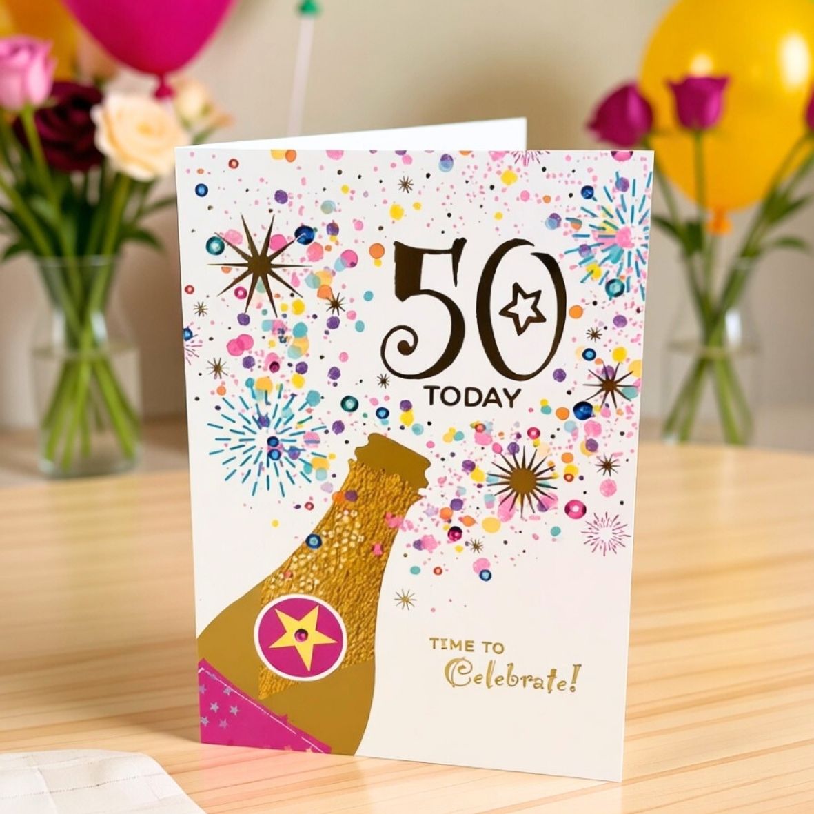 50 Today – Champagne Celebration  Card