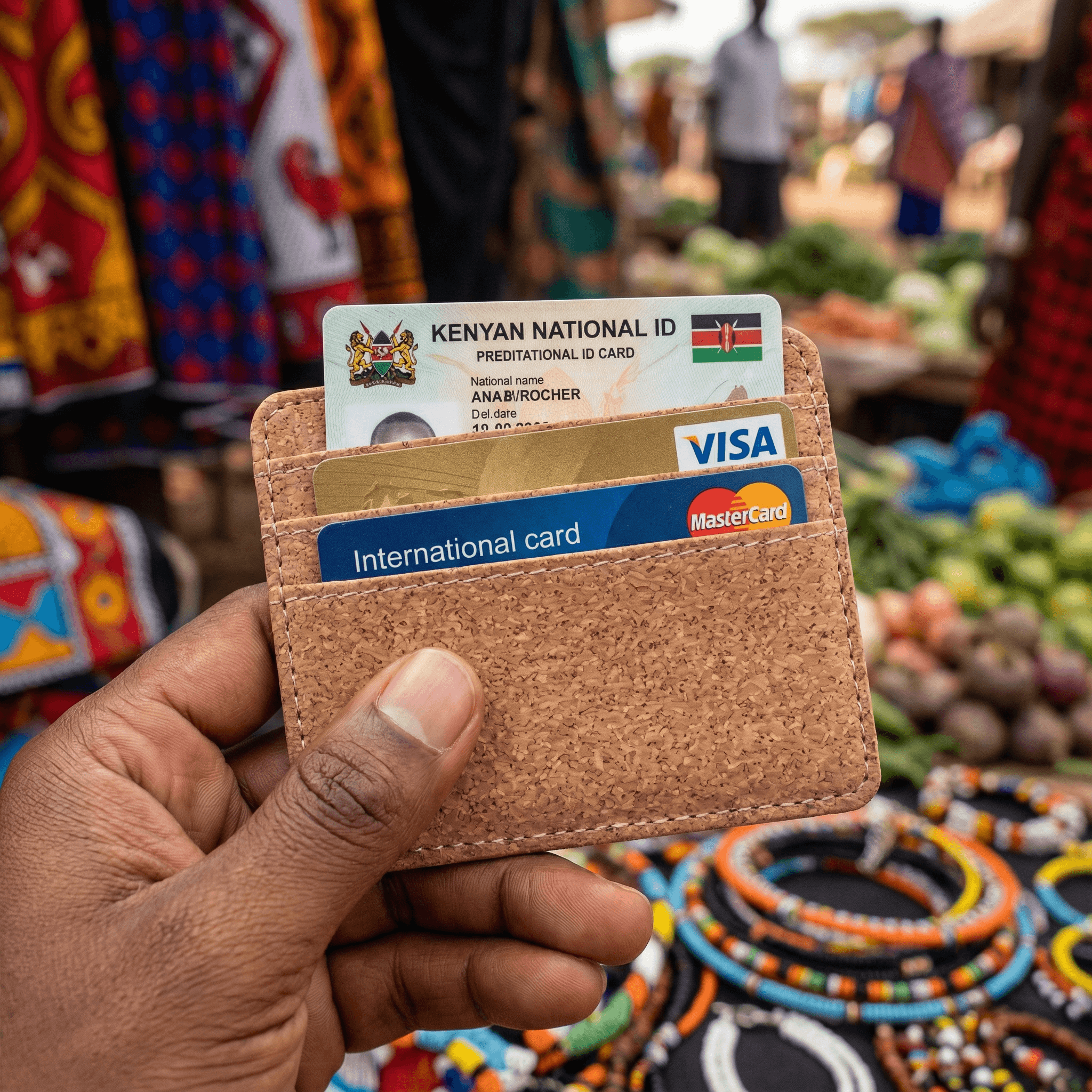 Okiyo Mamoru RFID-Blocking Cork Card Wallet – Natural