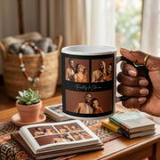 Personalised Romance with Couple Photo – 11 oz Heart Starry Magic Mug