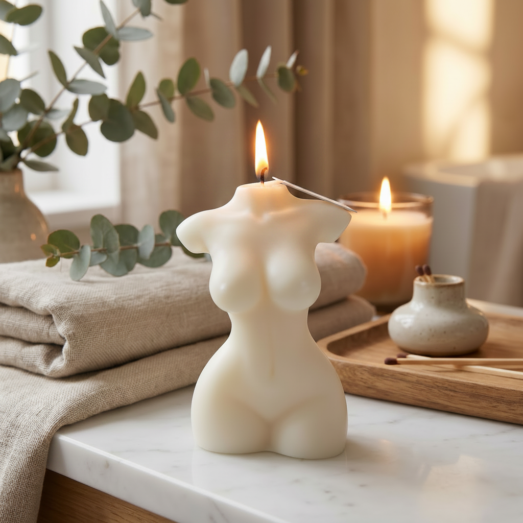 Handmade Torso Body Candles – Artistic Soy Wax Sculptural Candle