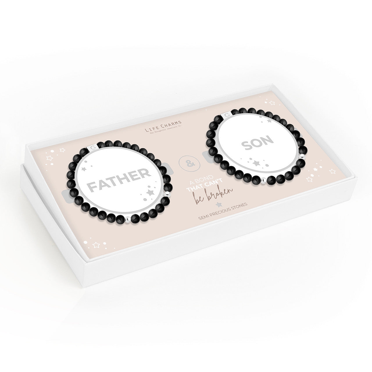 Father & Son Semi-Precious Stones Bracelet Set